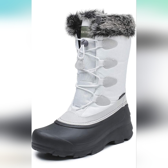 Northikee 11M Winter Rain Snow Boots Insulated Non-Slip Faux Fur Rubber Sole NEW - Picture 2 of 6